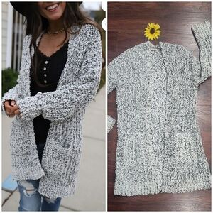 Hem & Thread Cozy Gray Open Cardigan/ Sweater 🖤